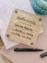 Load image into Gallery viewer, Double Layered Birth Announcement