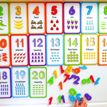 Load image into Gallery viewer, Flashcards and 123 Magnetic Numbers