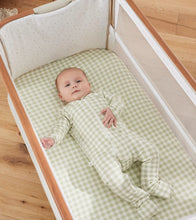 Load image into Gallery viewer, 0.2TOG Fitted Bassinet Sheet | Gumleaf Gingham