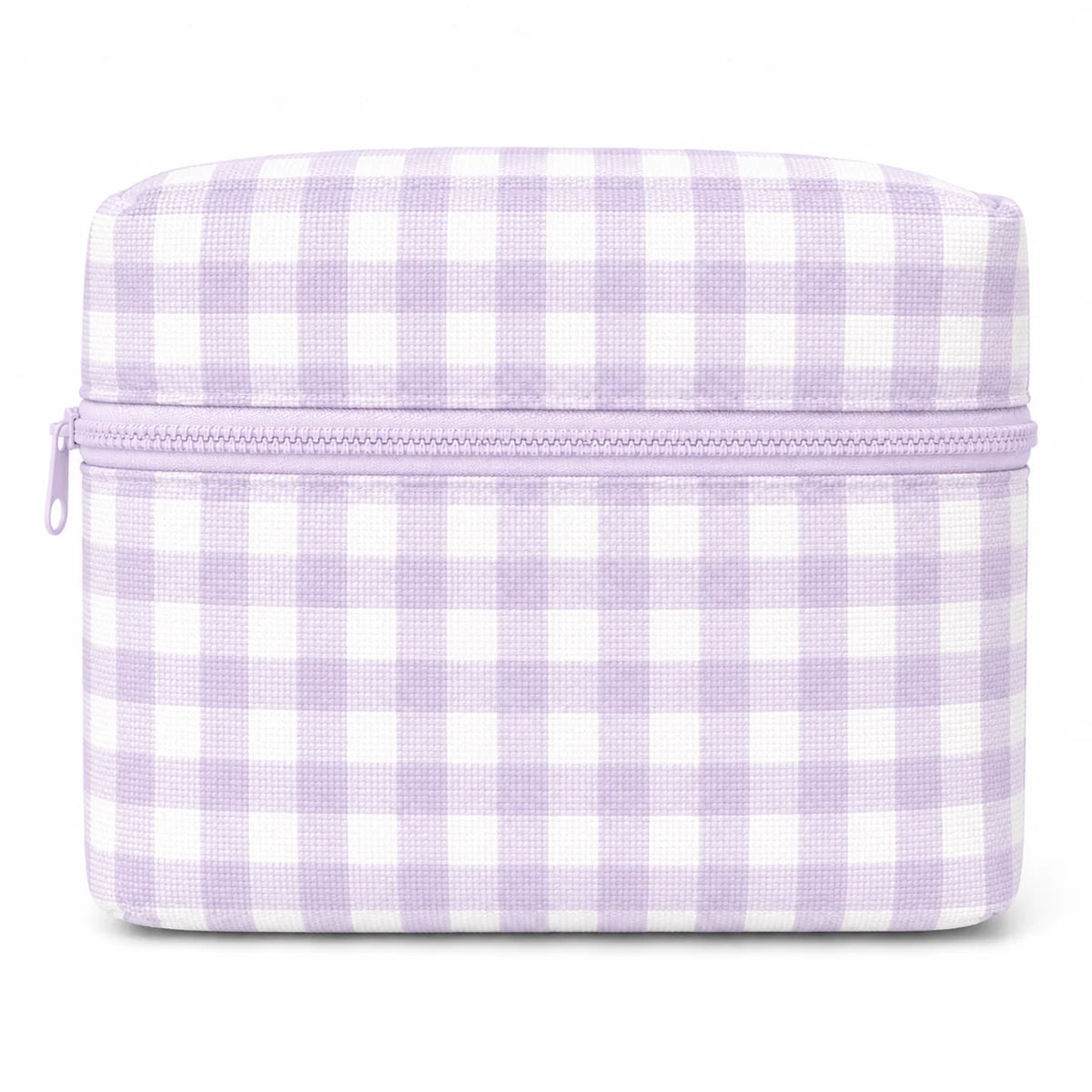 Lilac Gingham Mesh Wash/Packing Bag