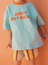 Load image into Gallery viewer, Spicey But Nicey T Shirt | Aqua & Red SIZE 2-3YR