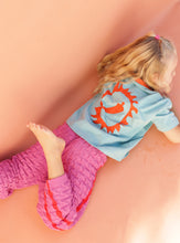 Load image into Gallery viewer, Twin Stripe Knit Pant | Fushia & Red