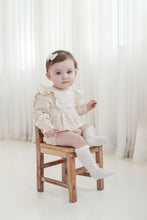 Load image into Gallery viewer, Beige Plaid Bubble Romper 1YR