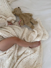 Load image into Gallery viewer, Organic Cotton Gauze Blanket LACE TRIM | Petal