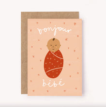 Load image into Gallery viewer, Bonjour Bebe Pink Card