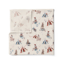 Load image into Gallery viewer, Circus Bunnies | Organic Muslin Swaddle