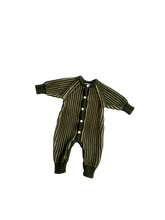 Load image into Gallery viewer, Classic Knit Romper | Pesto SIZE 0-3M and 1YR