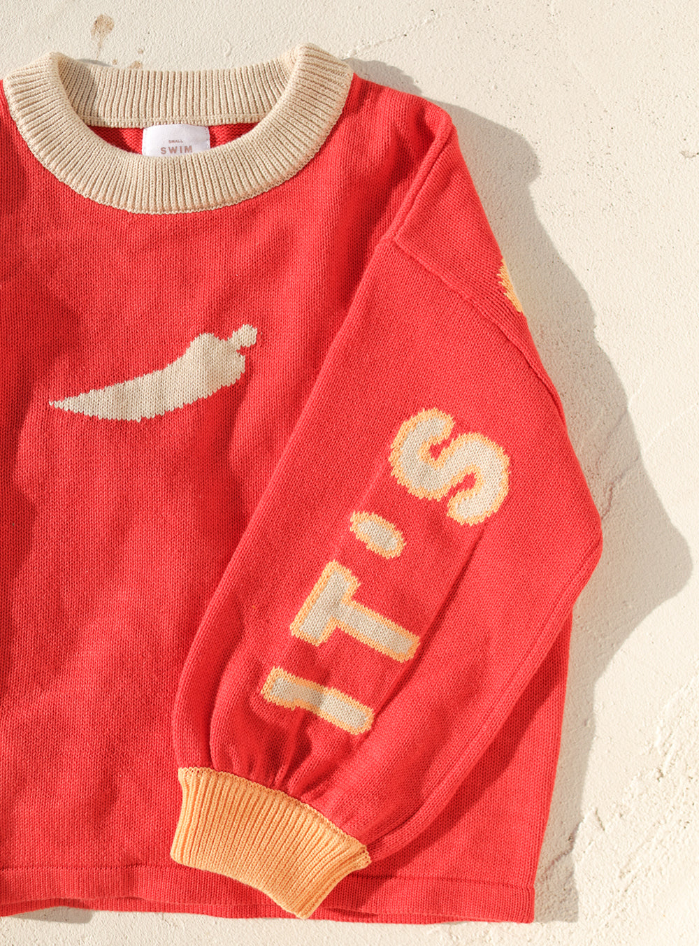It's Chilly Out Pullover | Red & Cream