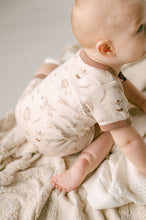 Load image into Gallery viewer, Safari Henley Romper SIZE 3-6M and 1YR