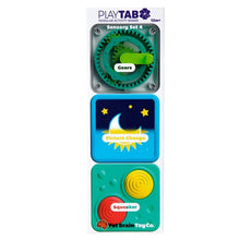 Load image into Gallery viewer, PlayTab Sensory Set 4 | Gears, Lenticular, Squeaker Tile