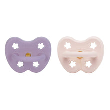 Load image into Gallery viewer, Natural Rubber Pacifier | Orthodontic | 3-36M | Powder Pink + Lavender