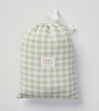 Load image into Gallery viewer, 0.2TOG Fitted Bassinet Sheet | Gumleaf Gingham