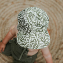 Load image into Gallery viewer, 'Lounger' Baby Reversible Flap Sun Hat | Fern/Moss