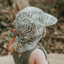 Load image into Gallery viewer, 'Lounger' Baby Reversible Flap Sun Hat | Fern/Moss
