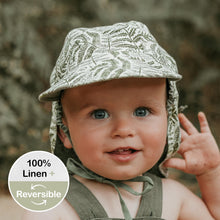 Load image into Gallery viewer, 'Lounger' Baby Reversible Flap Sun Hat | Fern/Moss