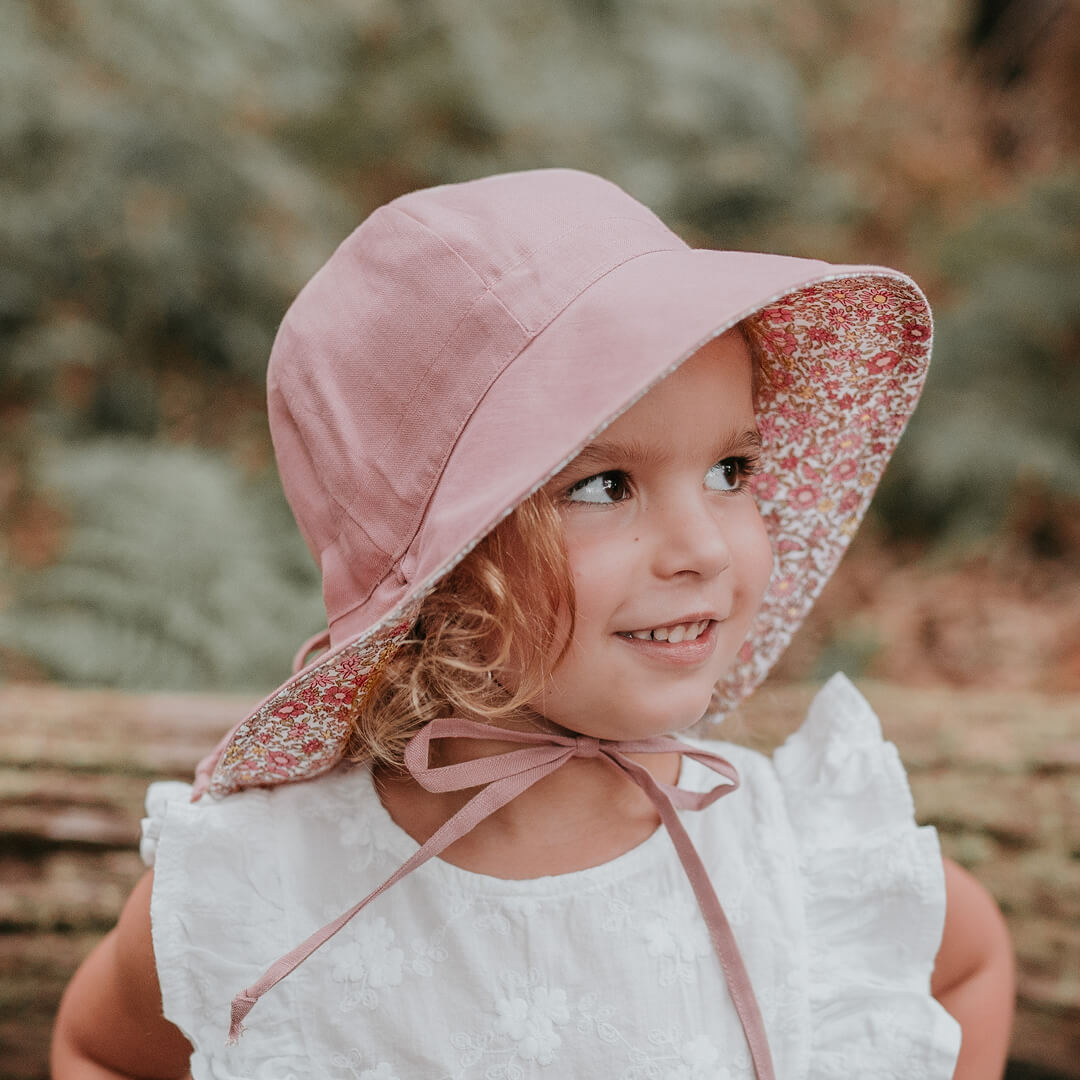 'Wander' Reversible Panelled Bucket Hat | Ramble/Rosa SIZE 6-13YR