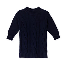 Load image into Gallery viewer, Luna Cable Knit Dress | Navy SIZE 1YR and 5YR