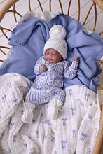 Load image into Gallery viewer, Heritage Knit Blanket | Cloud Blue