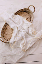 Load image into Gallery viewer, Muslin Blanket with Lace Trim