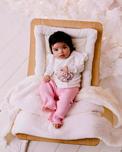 Load image into Gallery viewer, Frilly Ribbed Leggings | Blush SIZE 3-6M and 1-2YR