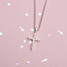 Load image into Gallery viewer, Diamonte Cross Necklace