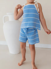 Load image into Gallery viewer, Tie Singlet | River Stripe SIZE 0-3M