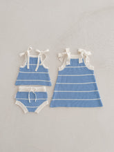 Load image into Gallery viewer, Tie Singlet | River Stripe SIZE 0-3M