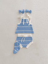 Load image into Gallery viewer, Tie Singlet | River Stripe SIZE 0-3M