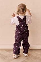 Load image into Gallery viewer, Blair Cord Overall - Cherry Love Plum Embroidery SIZE 6-12M