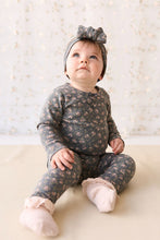 Load image into Gallery viewer, Organic Cotton Long Sleeve Bodysuit - Rosalie Floral Lava