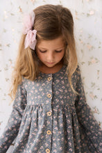 Load image into Gallery viewer, Organic Cotton Poppy Dress - Rosalie Floral Lava