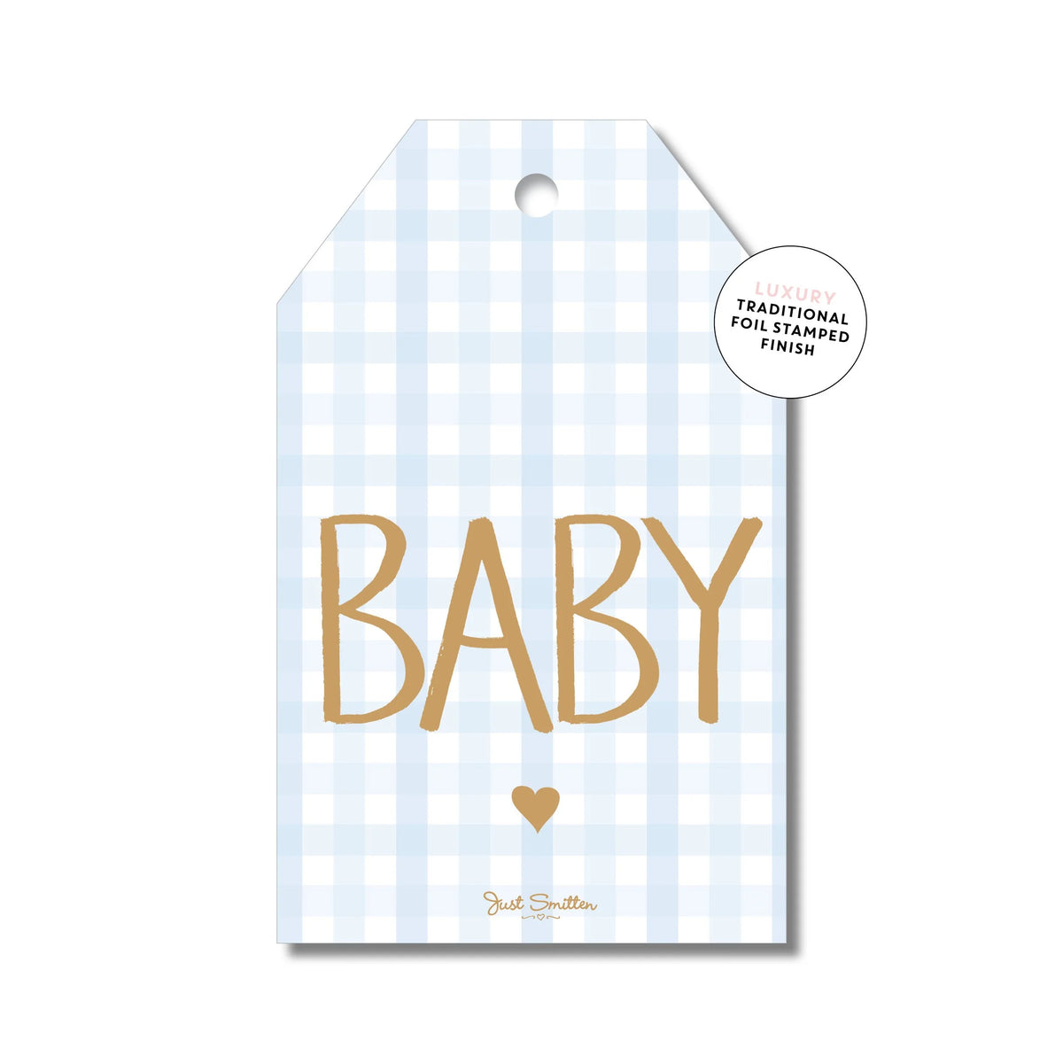 Baby Blue Gingham | Gift Tag