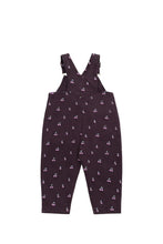 Load image into Gallery viewer, Blair Cord Overall - Cherry Love Plum Embroidery SIZE 6-12M
