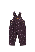 Load image into Gallery viewer, Blair Cord Overall - Cherry Love Plum Embroidery SIZE 6-12M