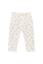 Load image into Gallery viewer, Organic Cotton Everyday Legging - Simple Flowers Egret