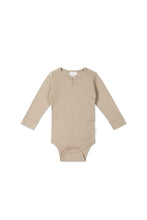 Load image into Gallery viewer, Organic Cotton Modal Long Sleeve Bodysuit - Fawn
