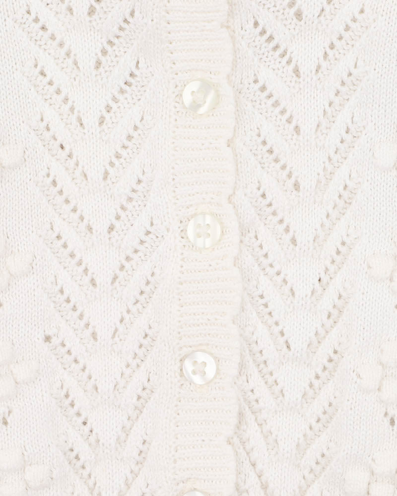 Organic Cloud Pointelle Cardigan