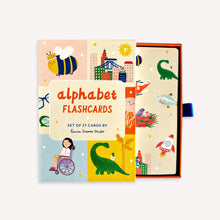 Load image into Gallery viewer, A-Z Illustrated Alphabet Flashcards