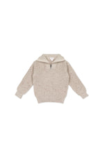 Load image into Gallery viewer, Nicholas Half Zip Jumper - Oatmeal Little Fawn Elk Fleck SIZE 1YR, 4YR, 5YR and 7YR