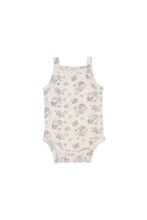 Load image into Gallery viewer, Organic Cotton Bridget Singlet Bodysuit - Selena Tofu SIZE 6-12M and 1YR