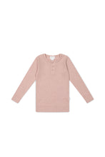 Load image into Gallery viewer, Organic Cotton Modal Long Sleeve Henley - Peony Marle