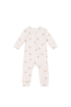 Load image into Gallery viewer, Organic Cotton Reese Zip Onepiece - Sasha Puppy Tofu SIZE 1YR and 2YR