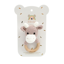 Load image into Gallery viewer, Crochet Ring Rattle | Cow
