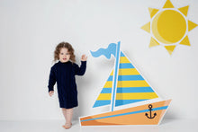Load image into Gallery viewer, Luna Cable Knit Dress | Navy SIZE 1YR and 5YR
