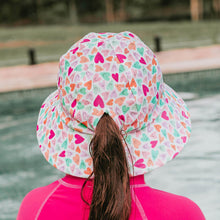 Load image into Gallery viewer, Kids Ponytail Swim Bucket Hat | Sweetheart