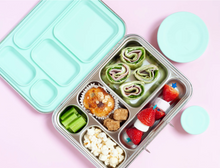 Load image into Gallery viewer, 5 Compartment Leakproof Stainless Steel Lunch Box | Mint Seal and Lids