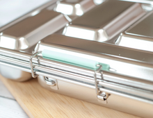 Load image into Gallery viewer, 5 Compartment Leakproof Stainless Steel Lunch Box | Mint Seal and Lids