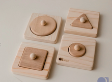 Load image into Gallery viewer, Single Shape Puzzle set of 4