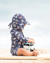 Load image into Gallery viewer, Swim Baby Flap Cap Classic | Surf Twighlight