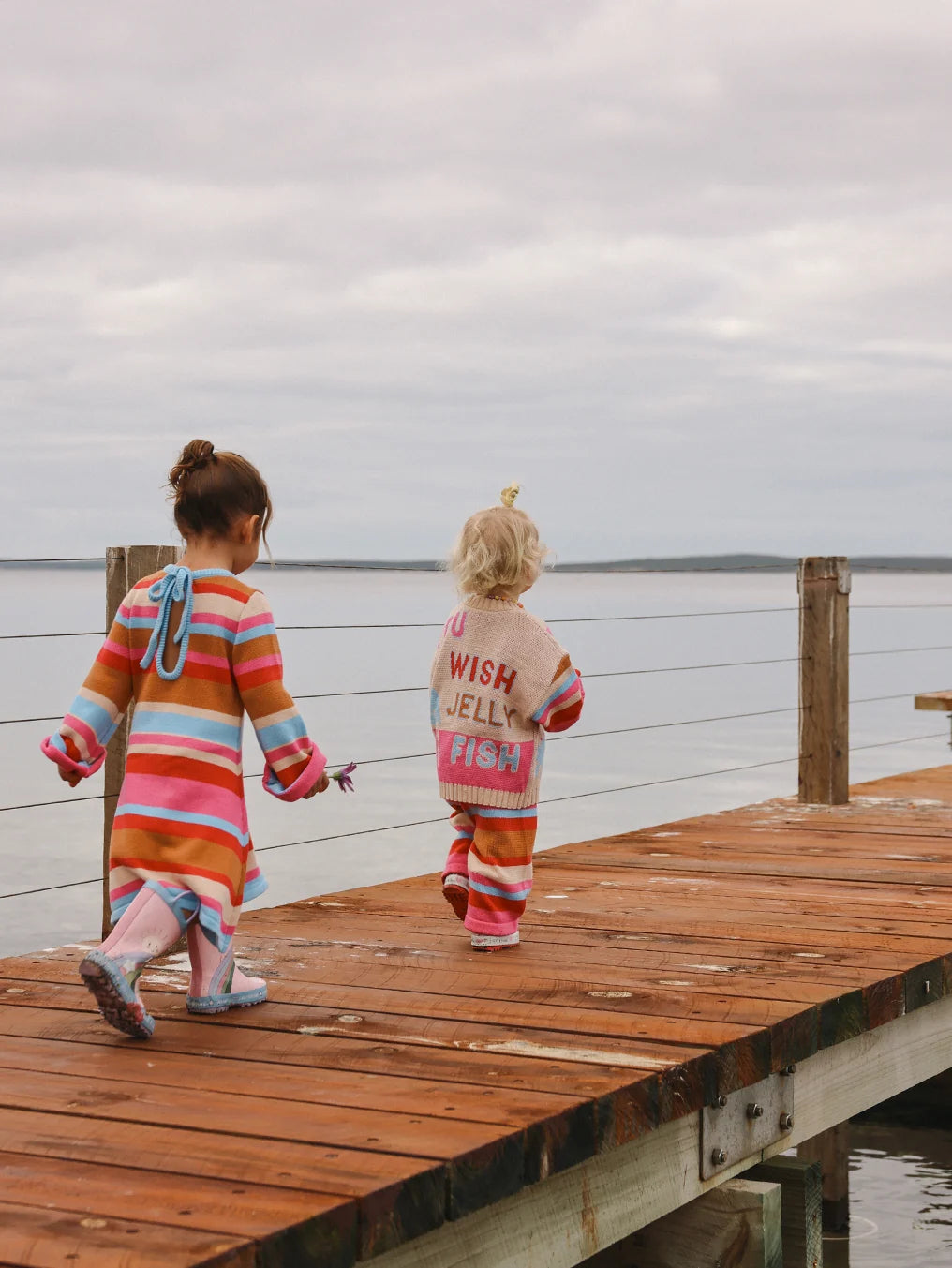 Coral Stripe Pants